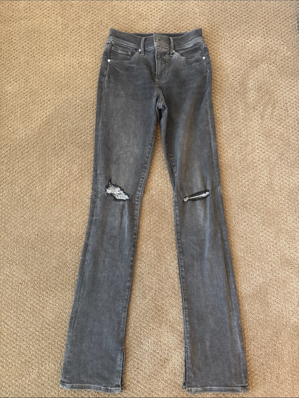 Women’s Mid-Rise washed black skyscraper jeans